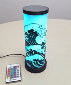 Image of waves on a cylindrical lamp